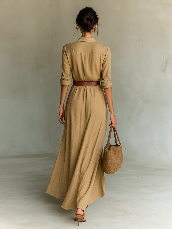 Tailor – Wickel-Maxikleid mit Reverskragen