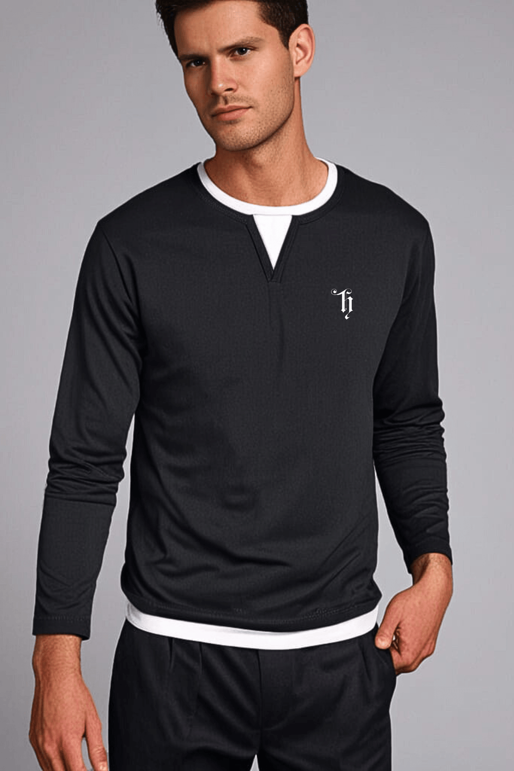 Horace - Double Layered Langarm Shirt