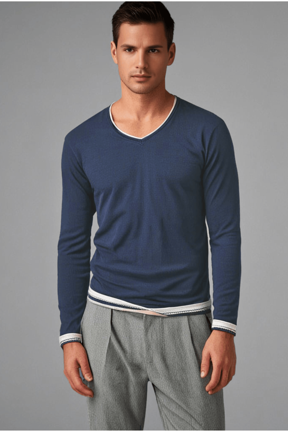 Andrew - Modern Langarmshirt aus Baumwolle