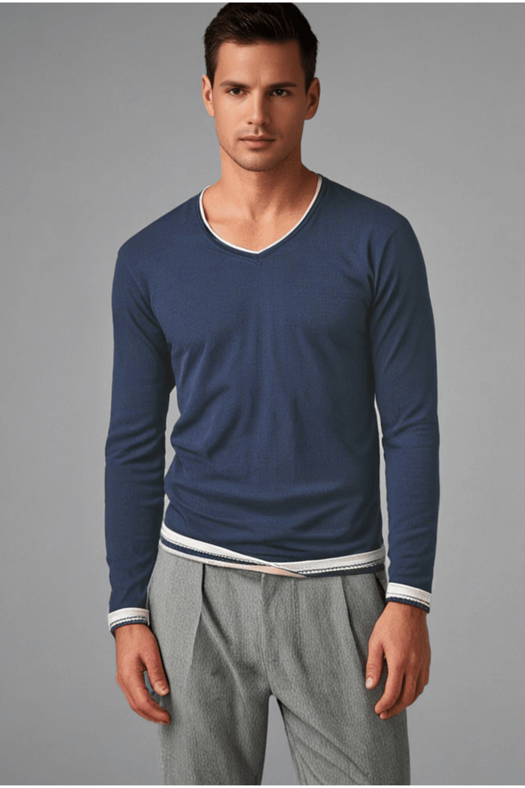Andrew - Modern Langarmshirt aus Baumwolle