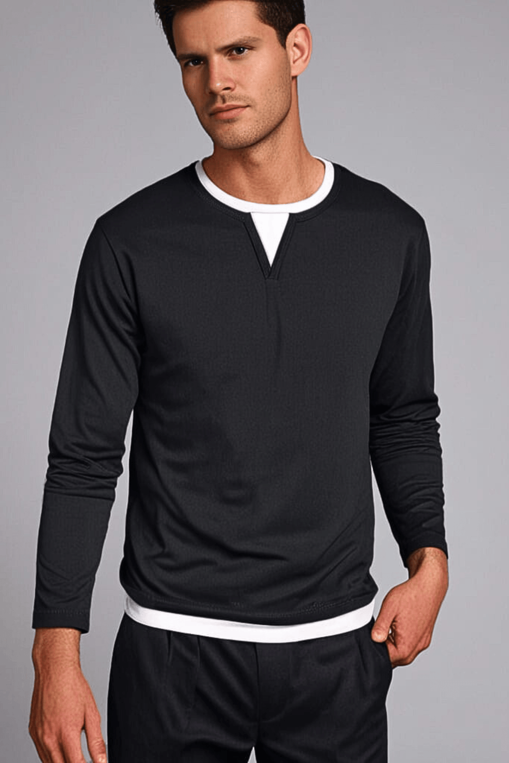 Caleb -Modern Langarm Shirt