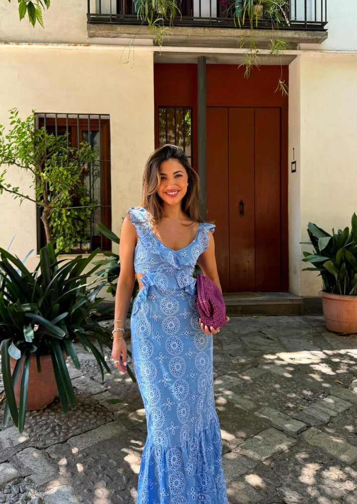 Camila | Maxikleid mit Rüschen
