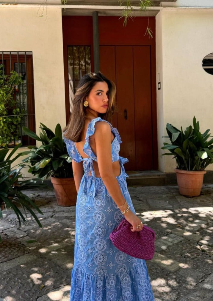 Camila | Maxikleid mit Rüschen