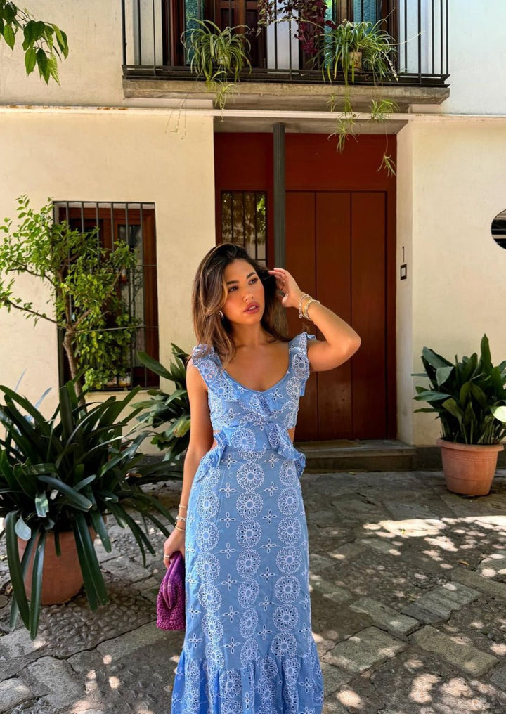Camila | Maxikleid mit Rüschen