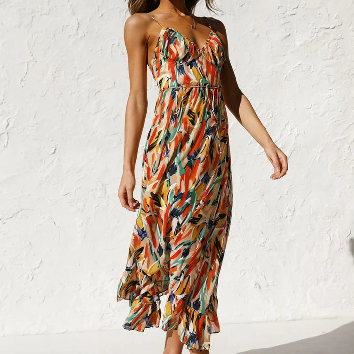 Clara™ | Elegantes Bedrucktes Maxikleid