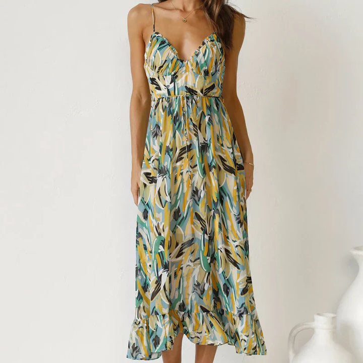 Clara™ | Elegantes Bedrucktes Maxikleid