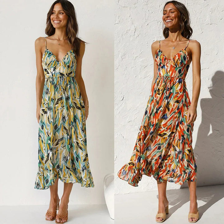 Clara™ | Elegantes Bedrucktes Maxikleid