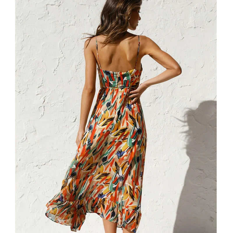 Clara™ | Elegantes Bedrucktes Maxikleid