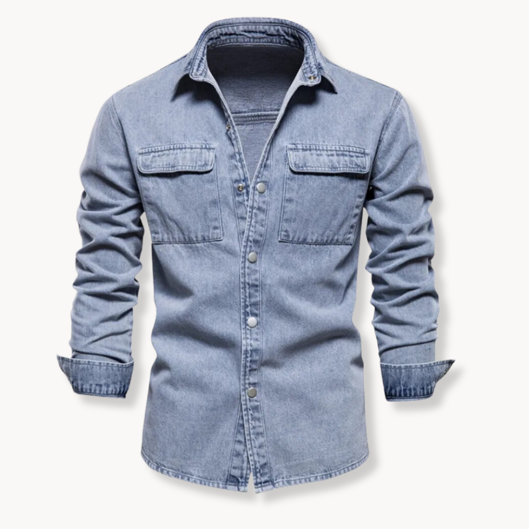 Aaden - Luxurious Denim-Hemd