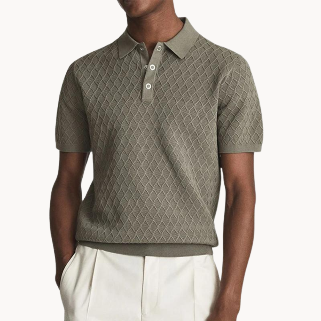 Paxton - Klassisch Strukturiert Gestricktes Polo