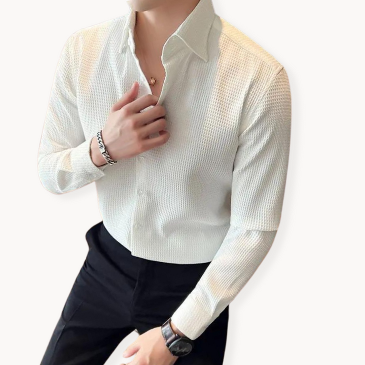 Nyx - Langarm Knöpfen Shirt