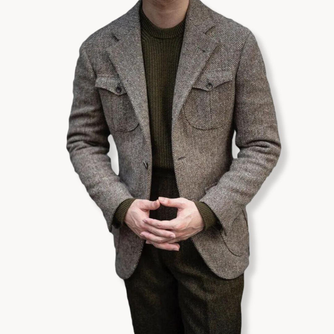 Ozzy - Luxurious Baumwollmischung Strickblazer