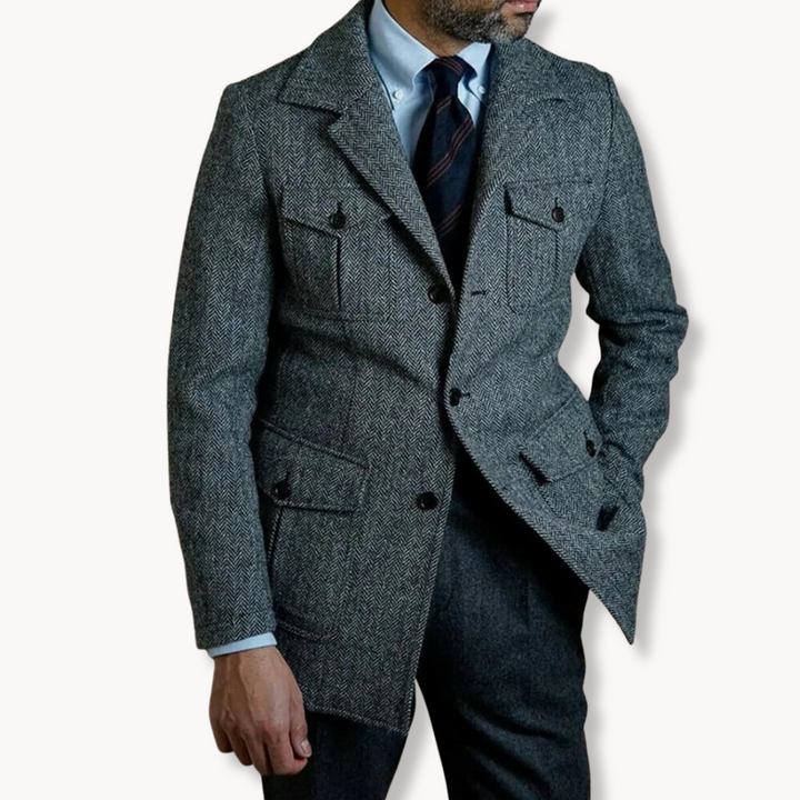 Ozzy - Luxurious Baumwollmischung Strickblazer