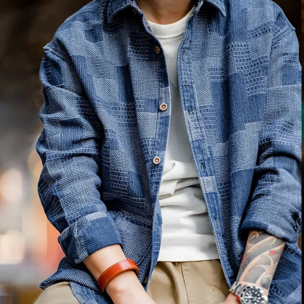 Malachi - Patchwork Denim-Button-Down