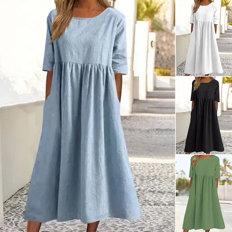 Sophie - Leinen- und Baumwollkleid