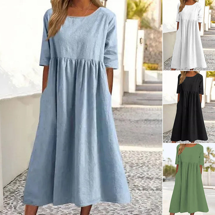 Sophie - Leinen- und Baumwollkleid