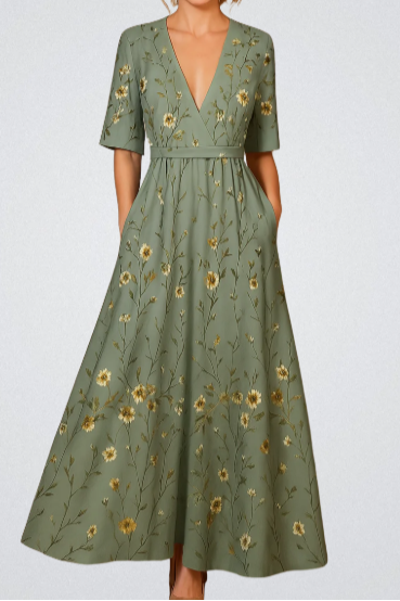 Elisa - Elegantes Wickelkleid mit Blumen