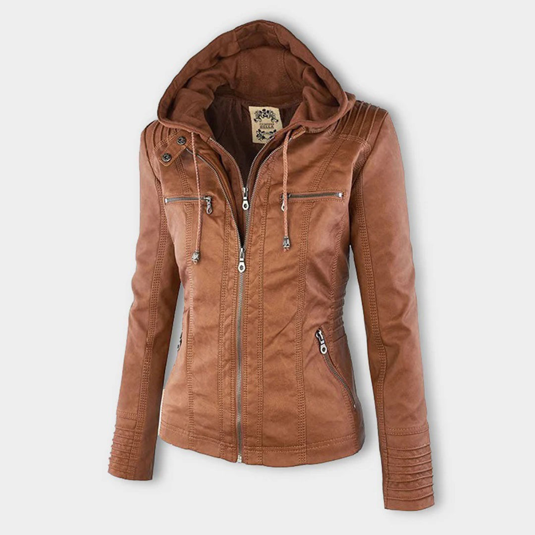 Gia - Leder-Bikerjacke