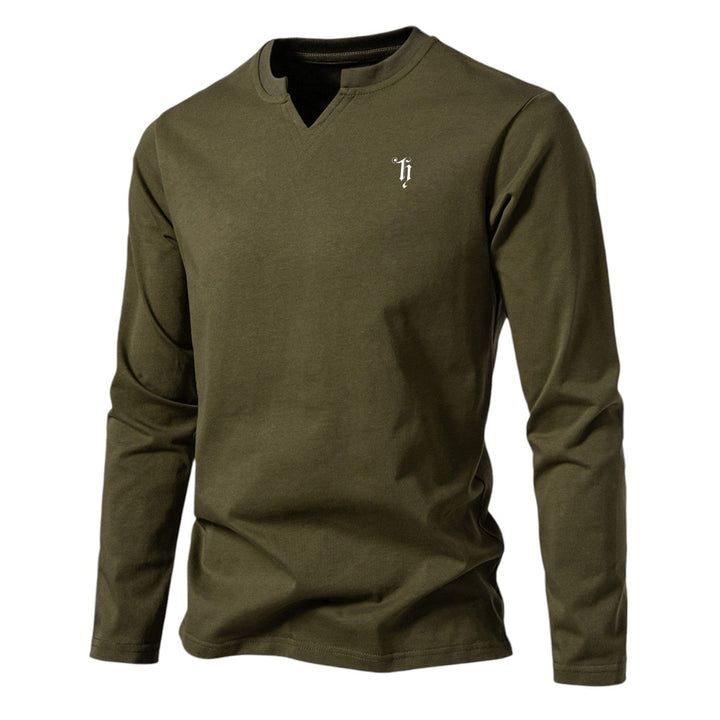 Owen - V Collar Langarm-Shirt