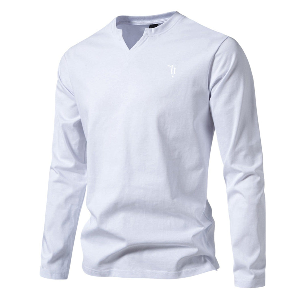 Owen - V Collar Langarm-Shirt