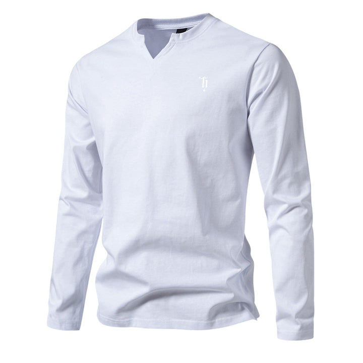 Owen - V Collar Langarm-Shirt