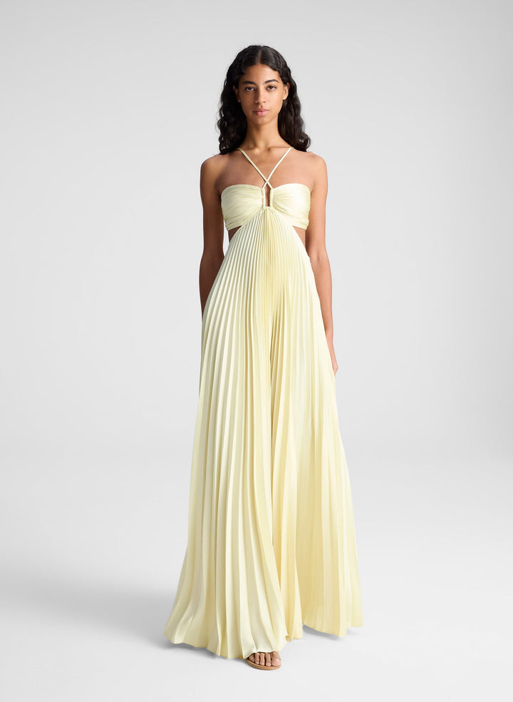 Sienna™ - Plissiertes Sunrise-Abendkleid