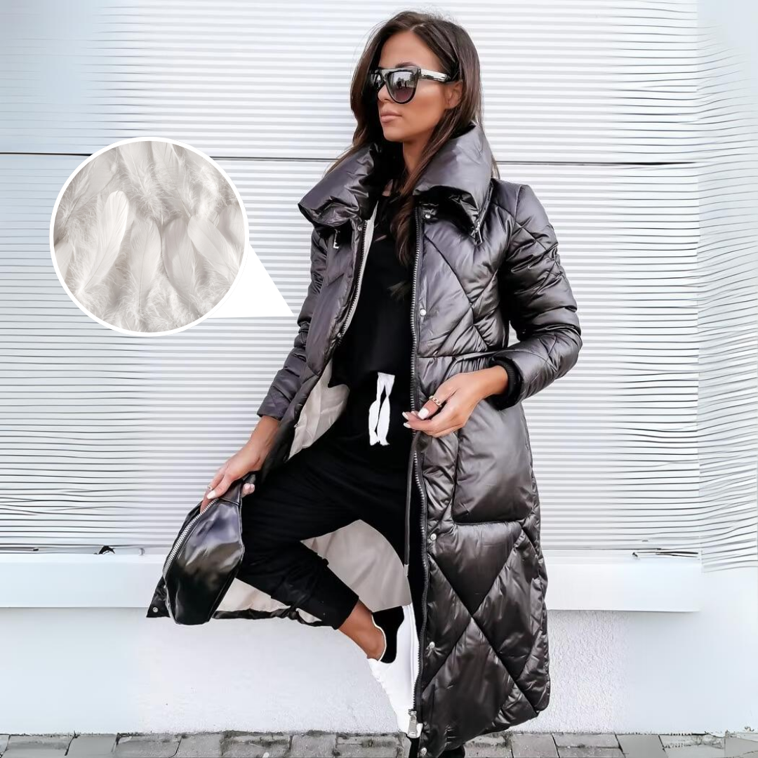 Nicola – Lange gesteppte Baumwolljacke