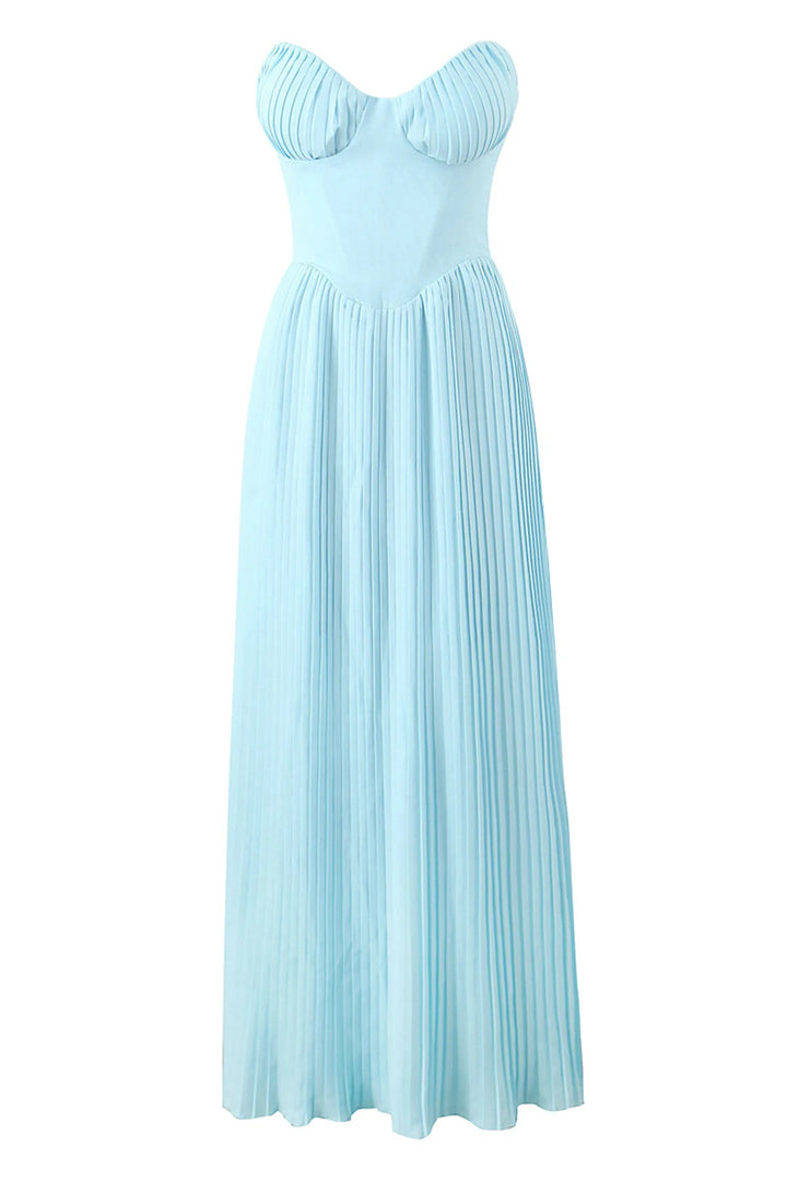 Cora | Trägerloses Maxikleid