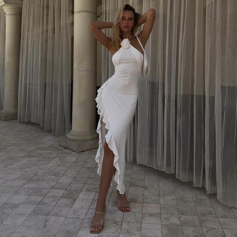 Juliana | Schmales Kleid mit Blumenschlitz