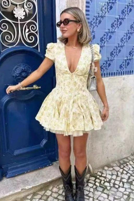 Vivienne | Geblümtes Minikleid