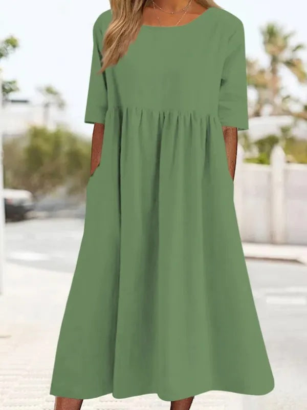 Sophie - Leinen- und Baumwollkleid