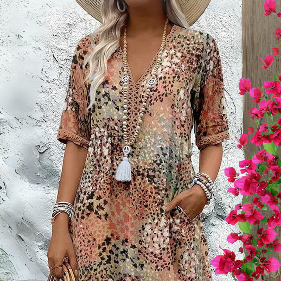 Vanessa - Schmeichelndes Boho-Kleid
