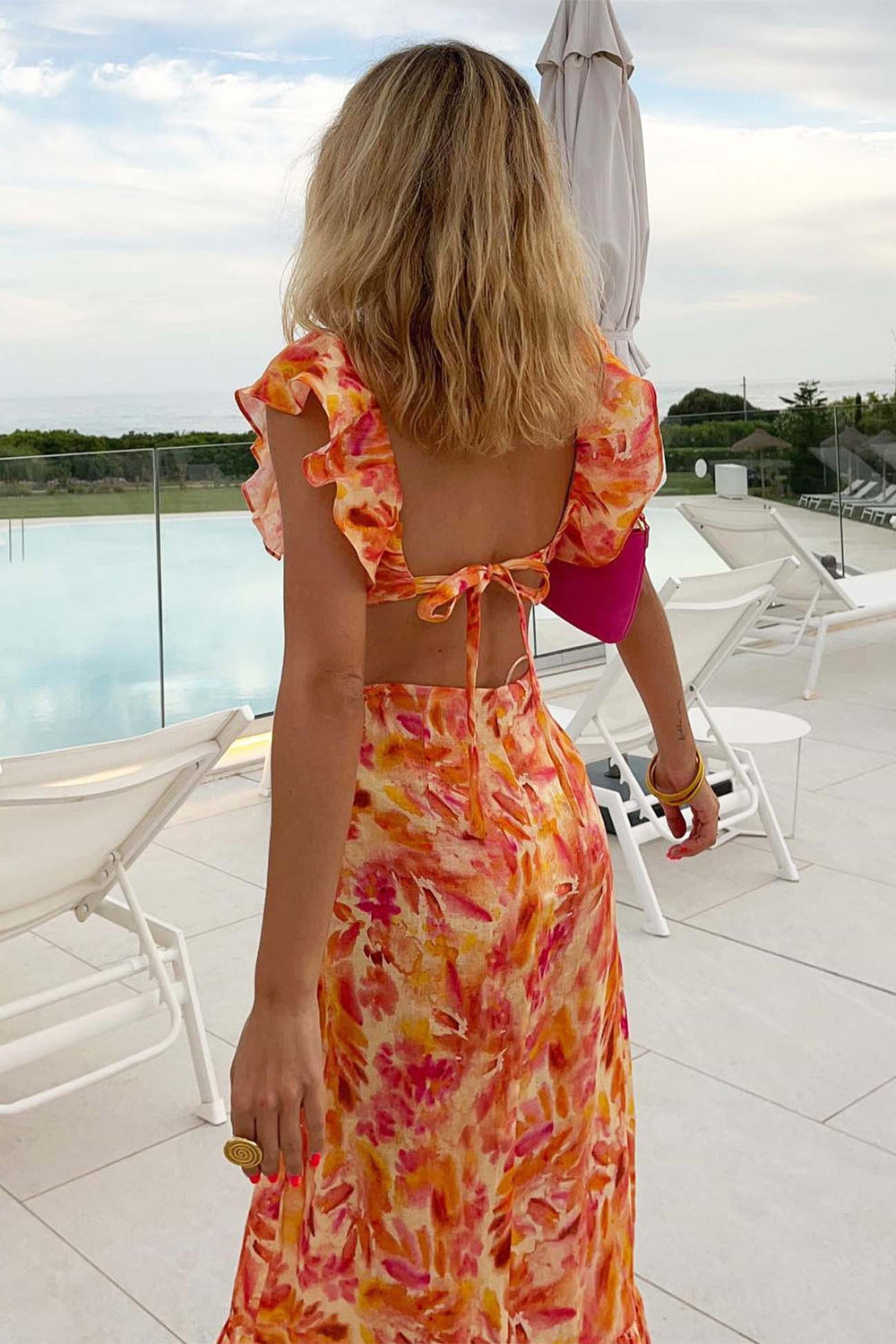 Azaria™ | Geblümtes Kleid mit Rüschen