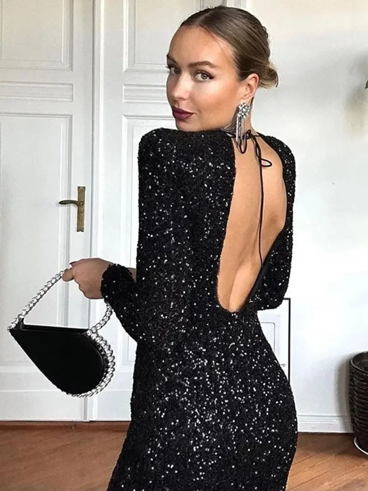 Elia™ | Pailletten-Maxikleid