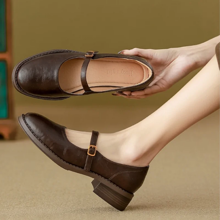 Aurelia - Klassische Bequeme Mary Janes aus Leder