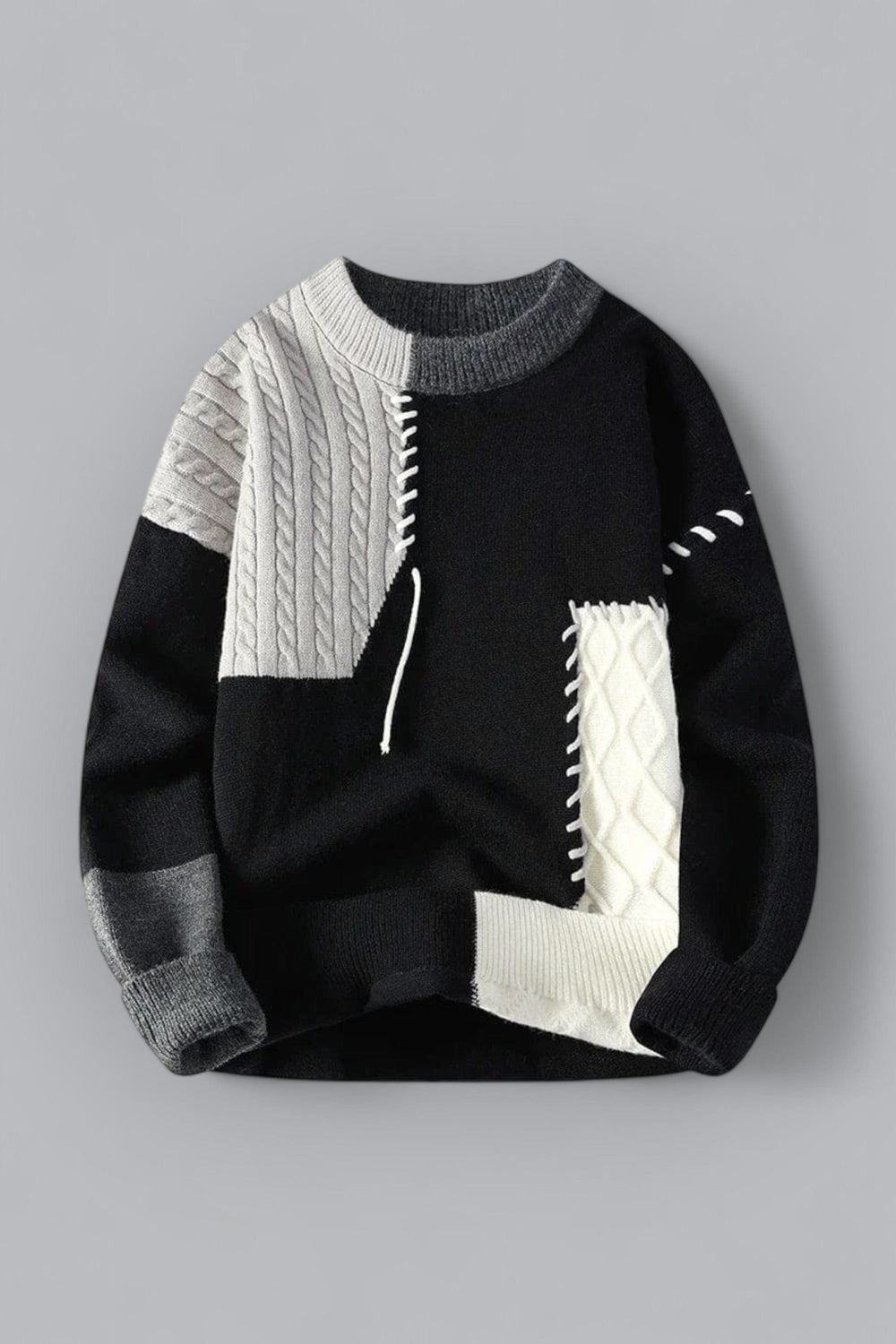 Isaac - Patchwork Strickpullover