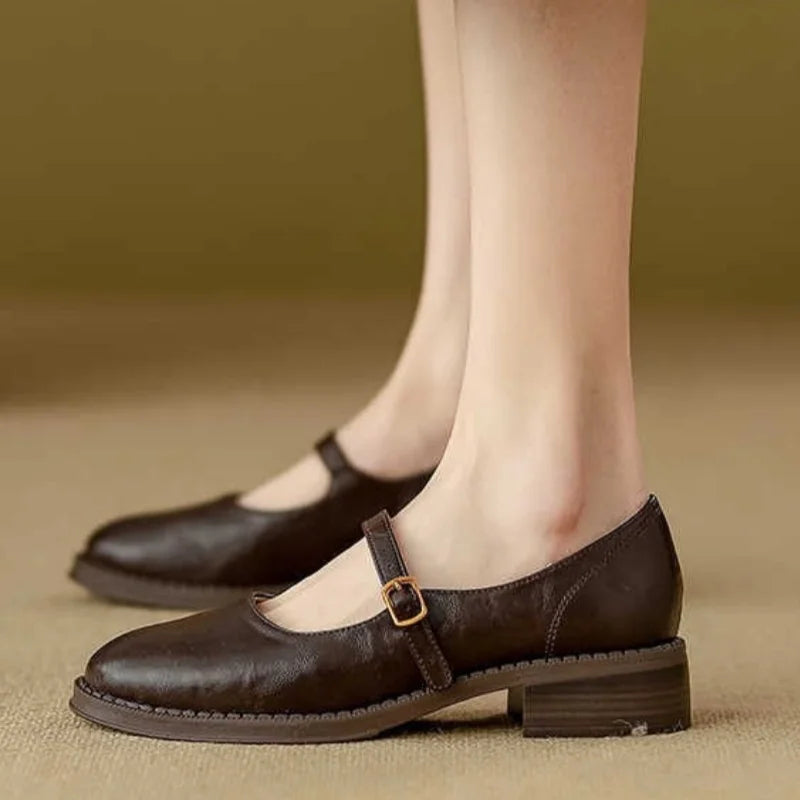 Aurelia - Klassische Bequeme Mary Janes aus Leder