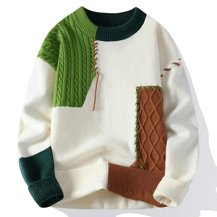 Isaac - Patchwork Strickpullover