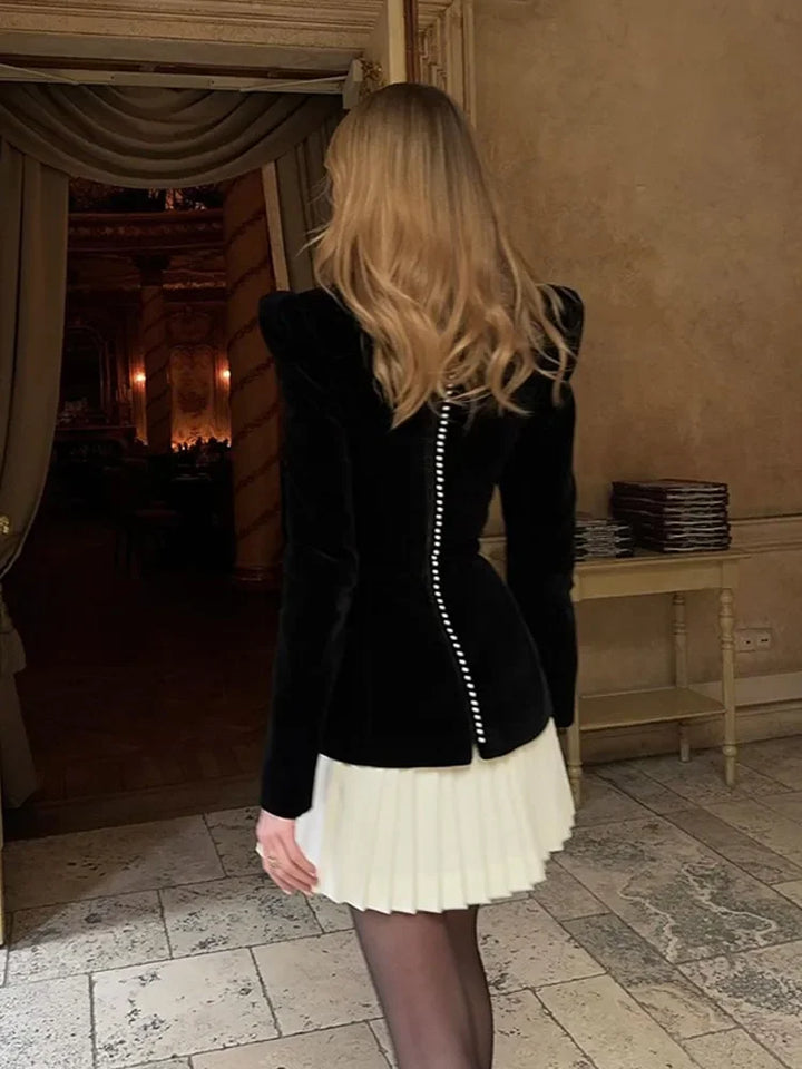 Celia™ | Klassisches Kontrastkleid