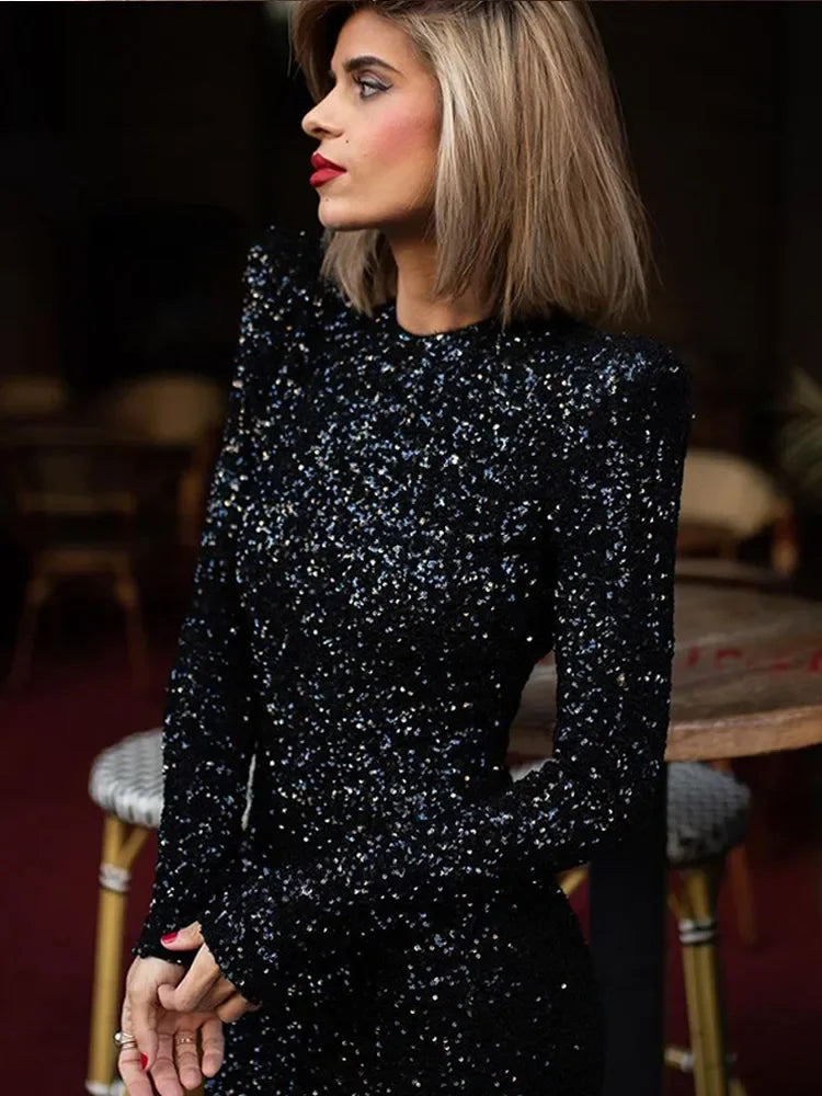 Elia™ | Pailletten-Maxikleid