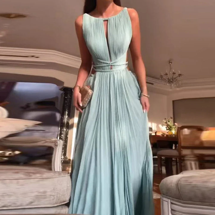 Angel – Elegante Plissierte Maxikleid