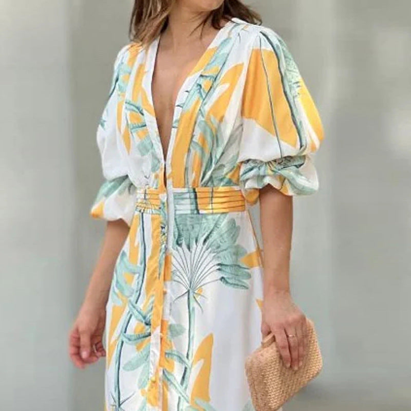 Serene - V-Ausschnitt Kleid