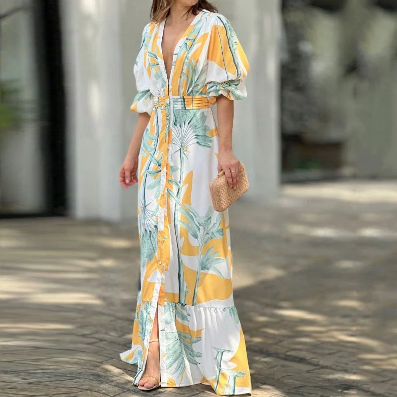 Serene - V-Ausschnitt Kleid
