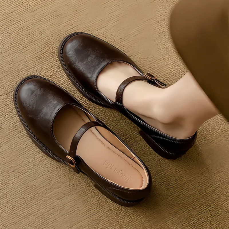 Aurelia - Klassische Bequeme Mary Janes aus Leder