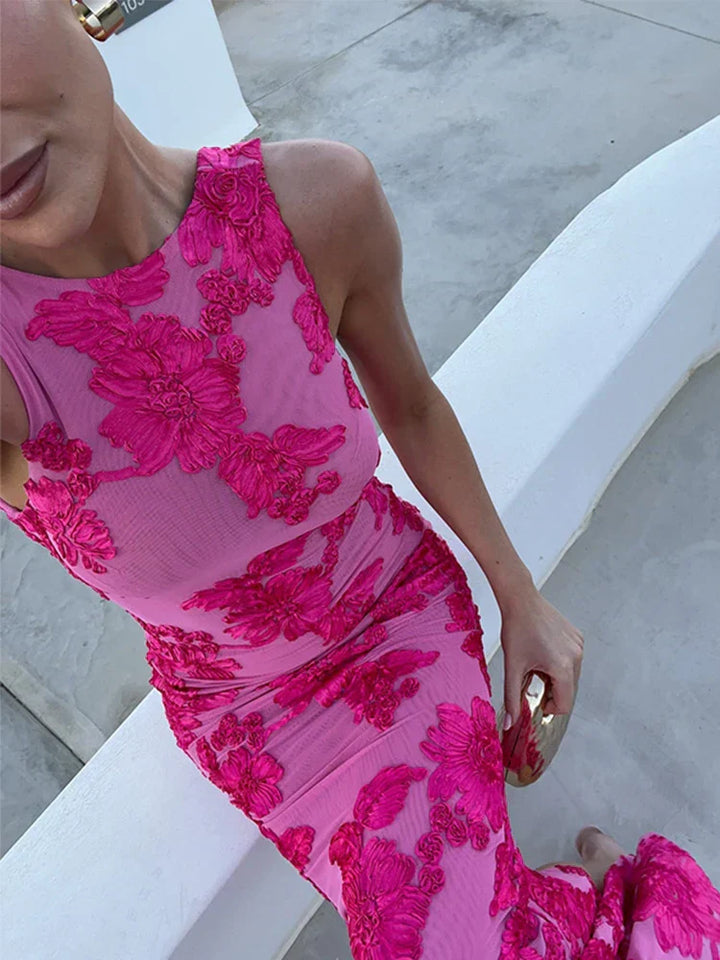 Alora - Elegantes Blumen-Abendkleid