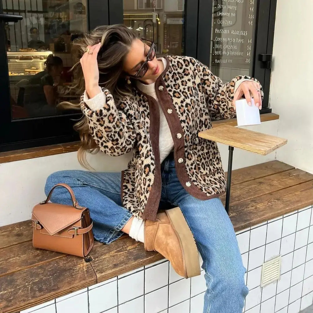 Miriam - Stilvolle Leoparden-Strickjacke