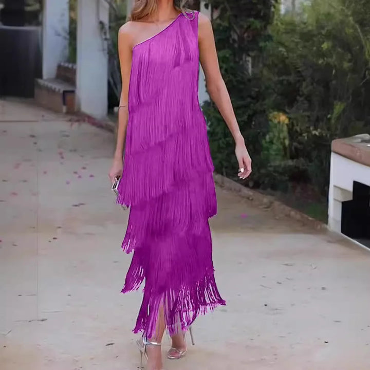 Paulina - Auffälliges Fransen-Kleid