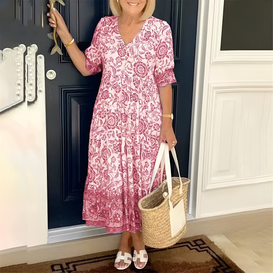 Rosetta - Boho-Kleid mit V-Ausschnitt