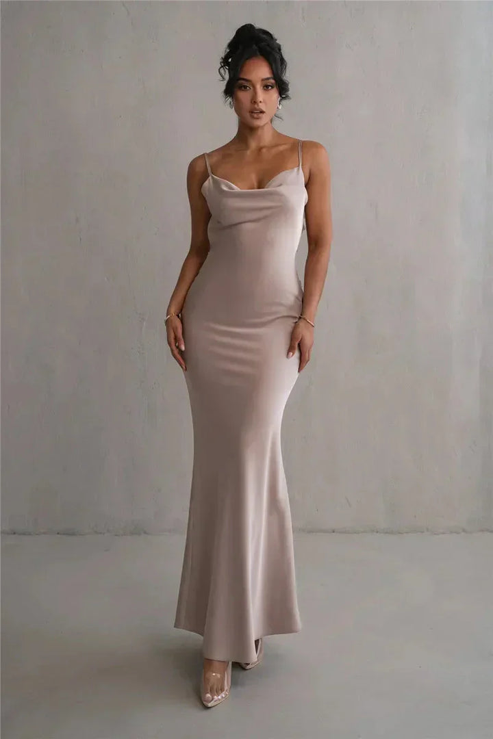 Cassiane - Satin Blumen Kleid