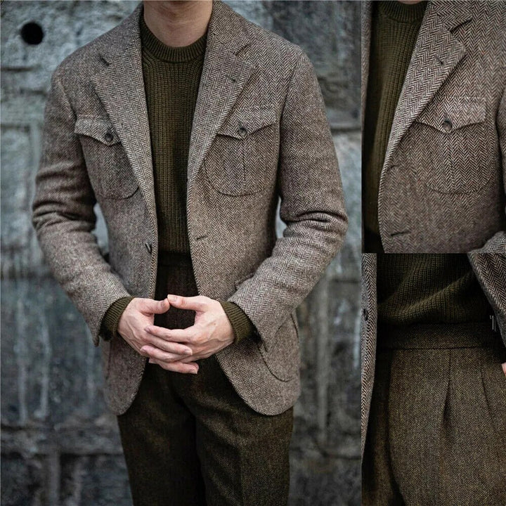 Ozzy - Luxurious Baumwollmischung Strickblazer